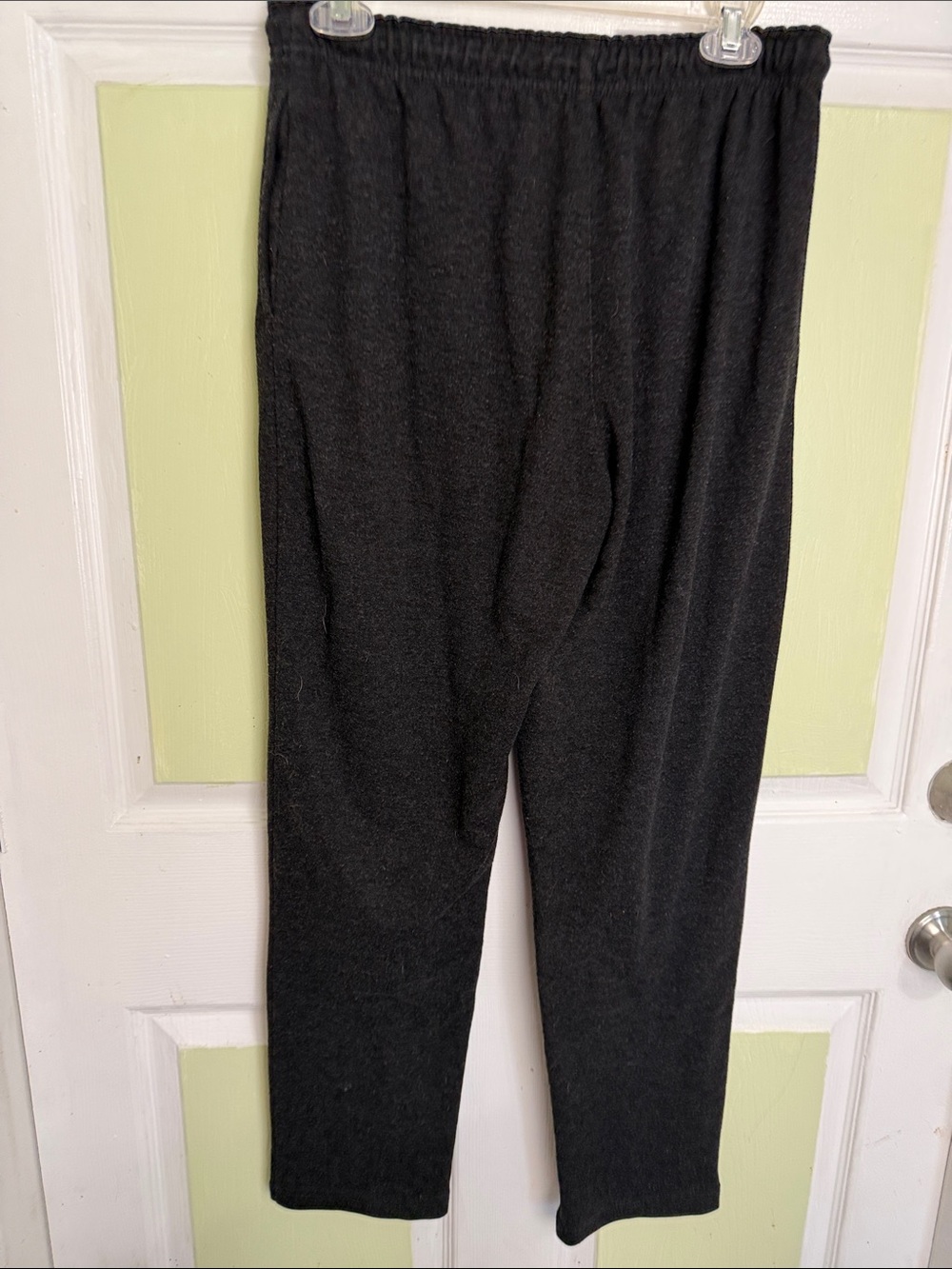 Black Knit Elastic Waist Pants